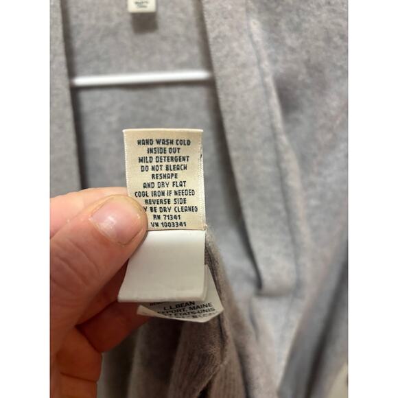 L.L. Bean Women’s cashmere cardigan M gray long line open front long sleeve - Picture 4 of 10